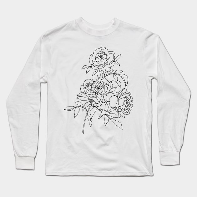 Old World Roses Long Sleeve T-Shirt by themintgardener